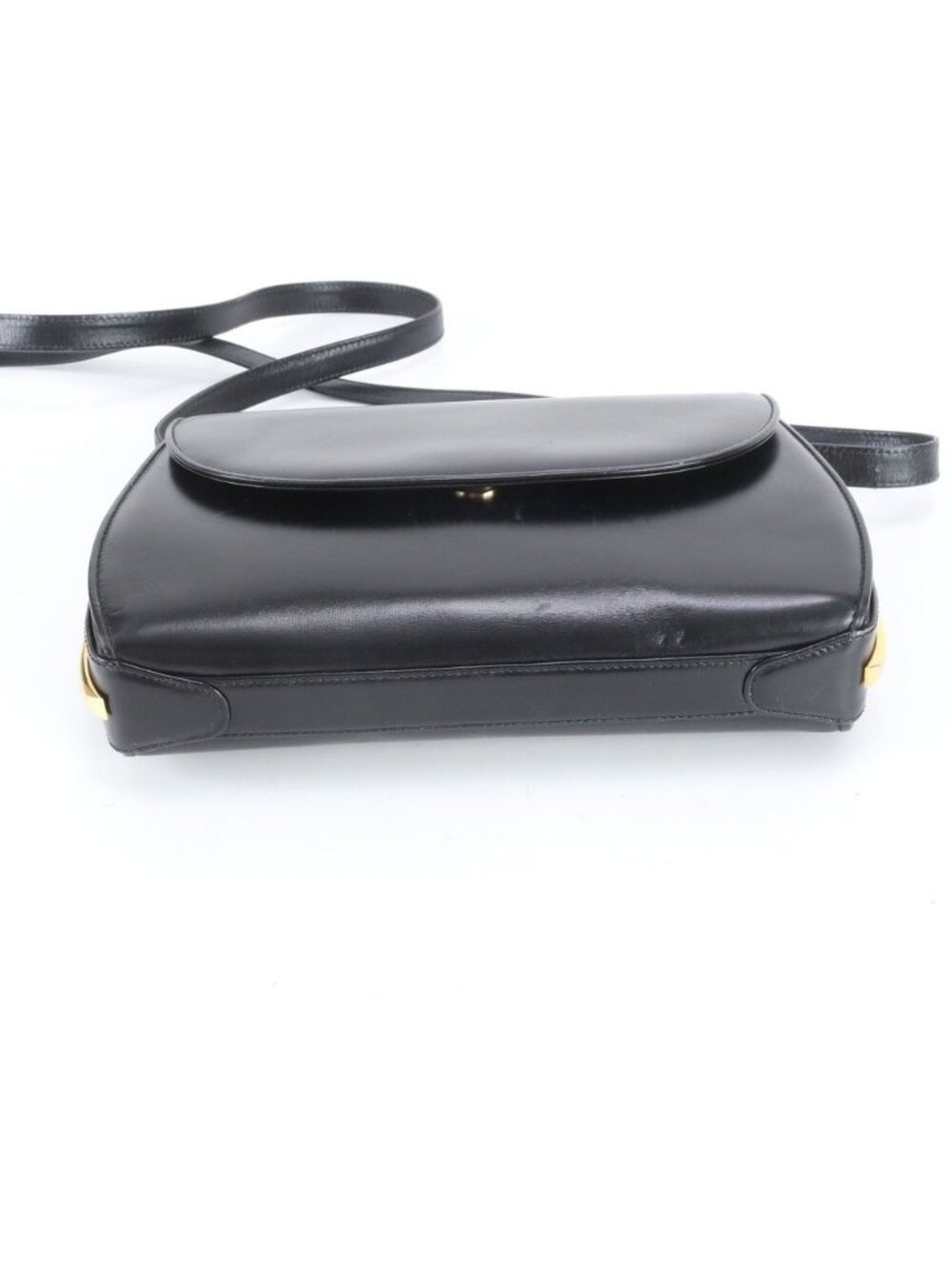 Gucci Vintage Leather Shoulder Bag Crossbody Black - Picture 6 of 10